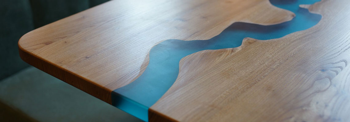 La table en bois époxy